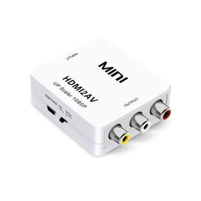 Mini HDMI To RCA AV CVBS Adapter 1080P Video HDMI2AV Video Converter Box For HDTV TV PS3 PS4 PC DVD Xbox Projector