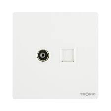 Tronic SR 1G TV Socket White COMPLETE SR 5311-WH-TSNK