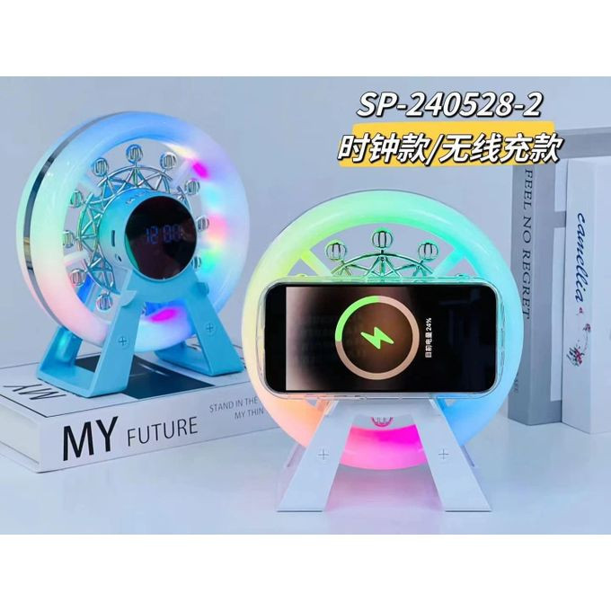 New L38B Ferris wheel RGB light 15W wireless charger speaker home desktop decoration creative Bluetooth speaker