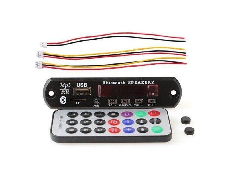 12V Bluetooth MP3 WMA FM AUX Decoder Board Audio Module TF SD Card USB Radio Black