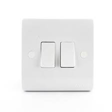 2GANG 2WAY SWITCH WITH COVER SRK 5122-WH-TSNK