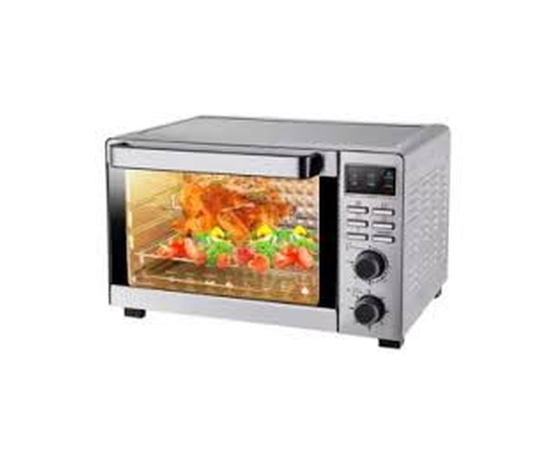 50 Litres Digital Pad Electric Oven Toaster Cooker Grill Rotisserie Double Glass - Silver Digiwave