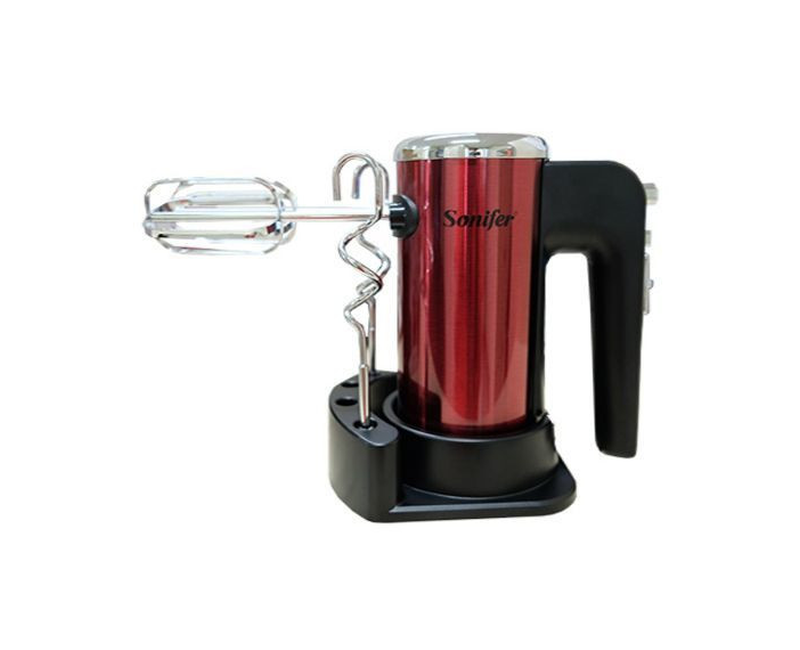 5 Speed Power Electric Hand Mixer /Blender/ Egg Bear, Red. Sonifer