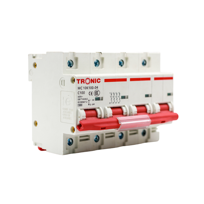 MCB FOUR POLE 10KA 100AMP MC 10K100-04 MC 10K100-04