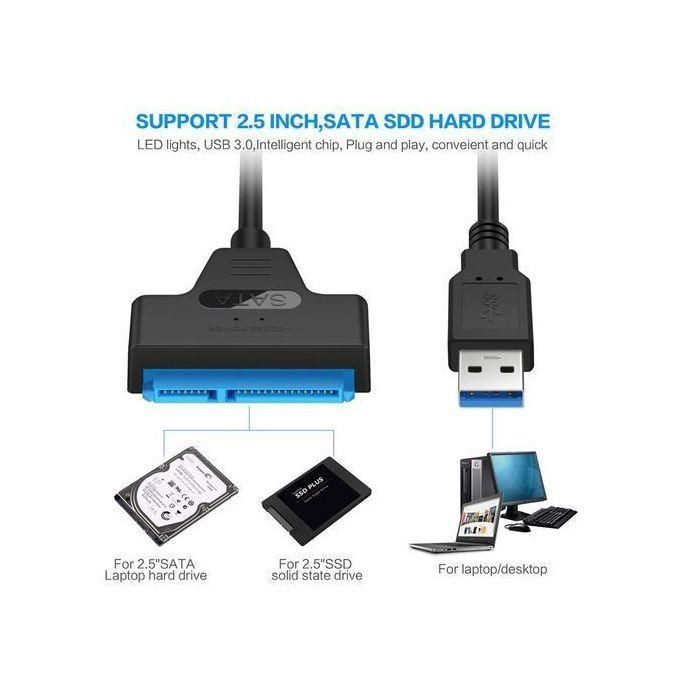 SATA To USB 3.0 Cable Adapter  2.5 Inch SSD Hard Drive Reader