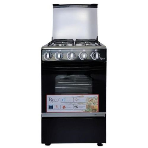 Roch 50X50cm Premium Cooker With 3 Gas Burners And 1 Electric Plate – Black/Silver