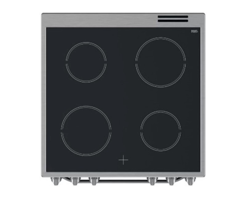 ARISTON cooker60/60cms Stainless Steel - Vitro Ceramic Top, Electric Oven Plus Grill - AS68V8KHX