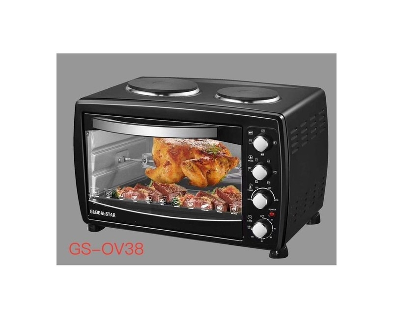 Microwave Oven With Rotisserie/Two Hot Plates GS-OV38