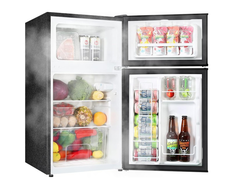 Chiq 110L FRIDGE DOUBLE DOOR SILVER BLACK