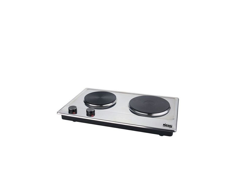 Portable Electric Stove Double Burner 1500W Hot Plate solid - Silver