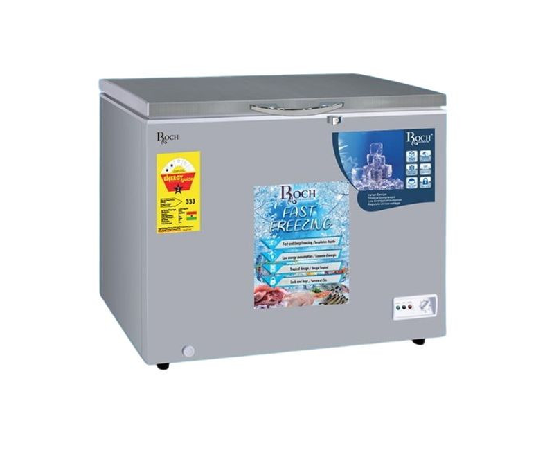 Roch 265 Litres Defrost Deep / Chest Freezer RCF-265G-E (Sliding Glass) - Grey
