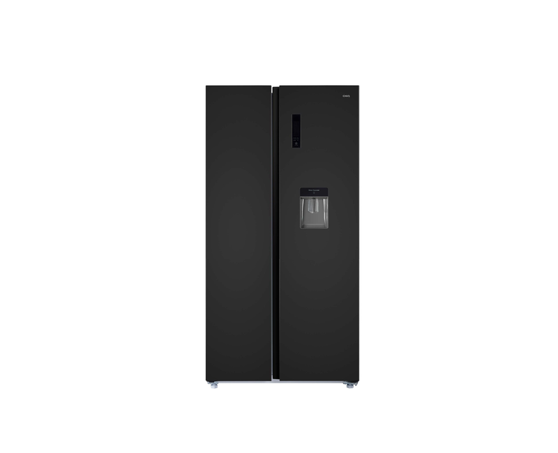 Chiq 680L FRIDGE SIDE BY SIDE SILVER with WATER DISPNSER