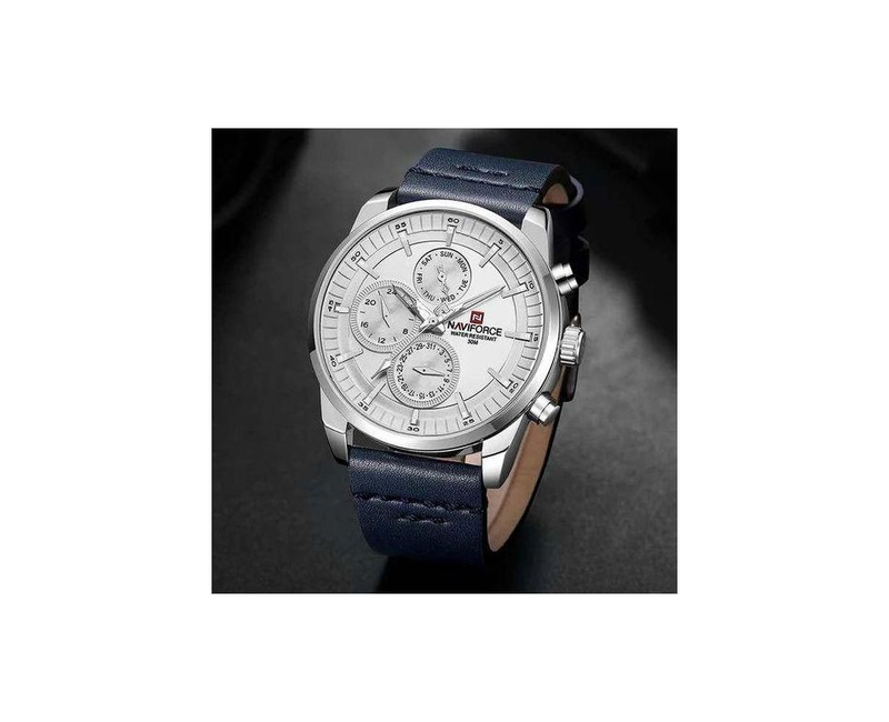 Chronography Dated Classy Men's Watch - Blue, Silver