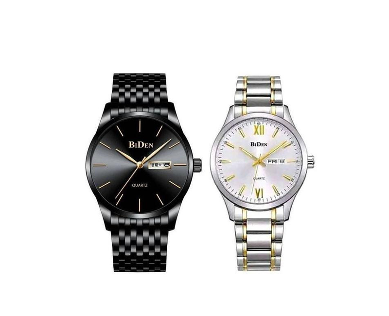 Pack Of Stainless Steel Designer Watches - Black,Silver