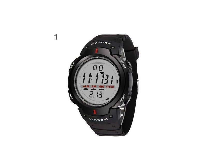 Mens Digital LED display Watch - Black,Silver