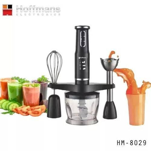 Hoffmans 5 In 1 Stainless Electric Handheld Stick Blender And Mixer Set With With Egg Whisk Attachment Mixing Beaker And BPA-FreeFood Chopper Bowl- Multicolor