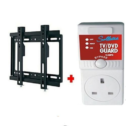 Wall Mount for 14''-42" LED/LCD/Plasma TV - Black + TV Guard
