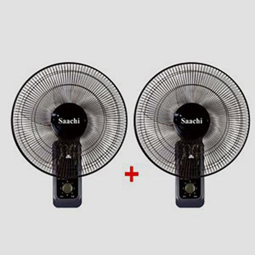 Saachi  16 INCH WALL FAN. (BOX OF 2) 3 Speed Wall Fan - Black