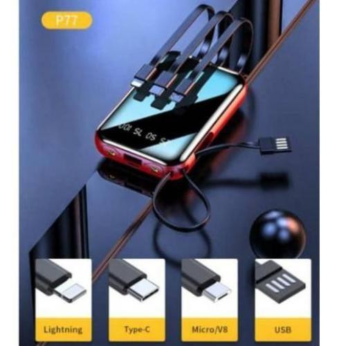 Portable Power Bank 12,000mah - Black/White