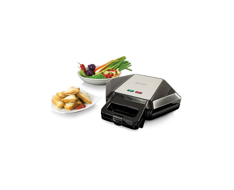 24 Samosa Dumplings Electric Breakfast Snacks Maker-Silver/Black