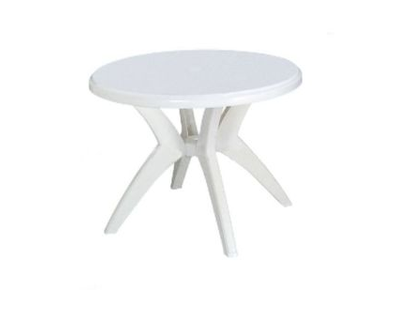 Plastic Round Table - White