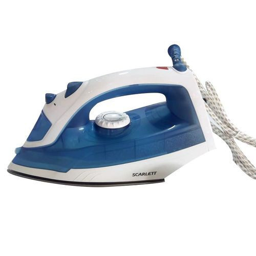 Steam Iron With Non Stick Plate-White/Blue