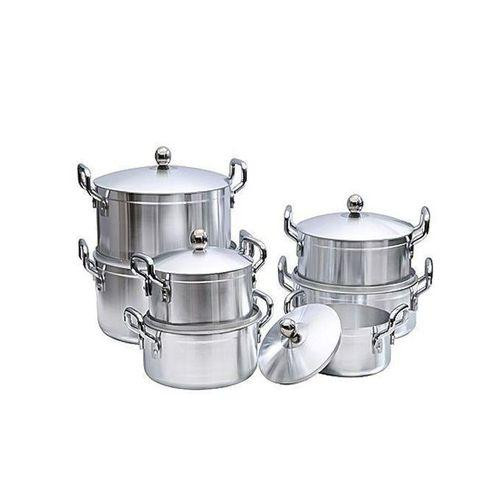 7 Piece Heavy Stainless Steel Saucepans/Cookware - Silver