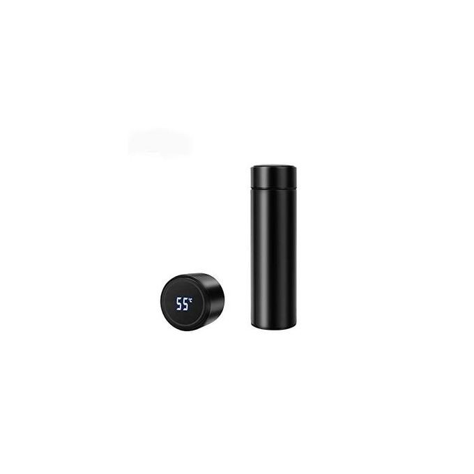 Stainless Steel Temperature Tea Water Travel Flask - Black