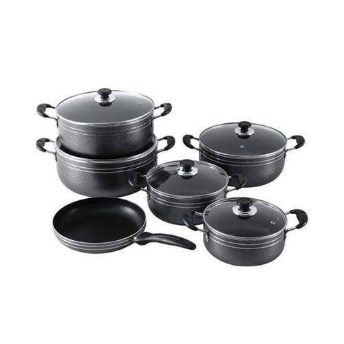 Nonstick Cookware Set Of 11 Pieces - Black