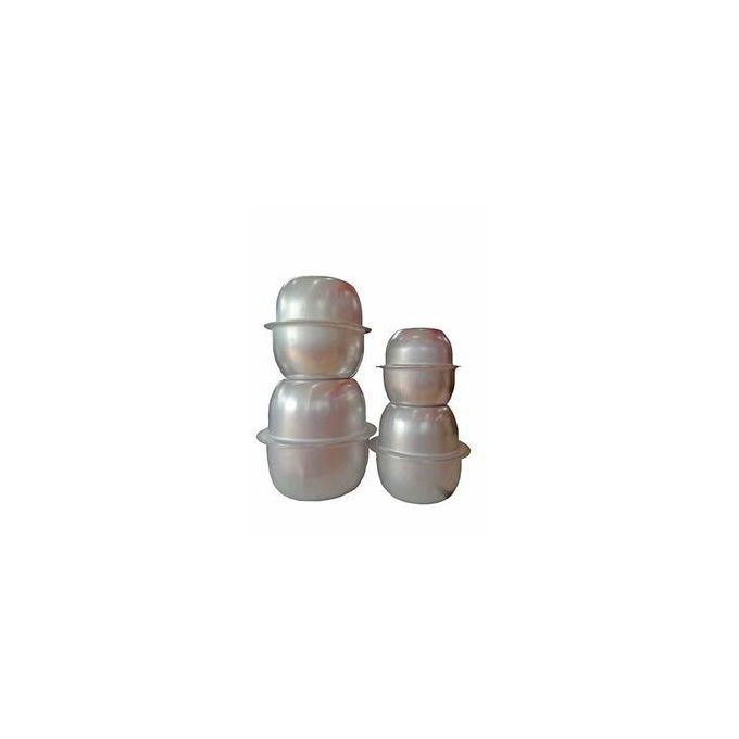 8 Pieces Saucepans Made Of Aluminium - Silver