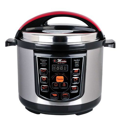 Electro Master -MPC-1047 Electric Pressure Cooker 6.0L 1600watts - Grey, Black