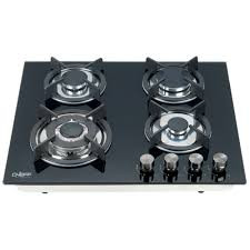 4 Burner Gas Stove Built in Tempered Glass Black Surface DWGC2002 - Black