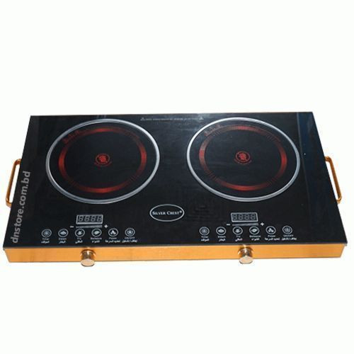 2 Burner Infrared Cooker Hot Plate Stove Induction Cooker - Black