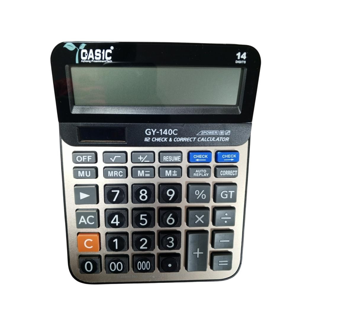 Office Calculator Check Correct Two Power Way 14 Digit Extra Large Disply Profit Margin With Battery For Office And School Business Calculator