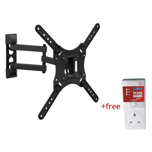 14"-55" Inch LED LCD Movable TV Wall Mount Plus A Free TV Guard - Black