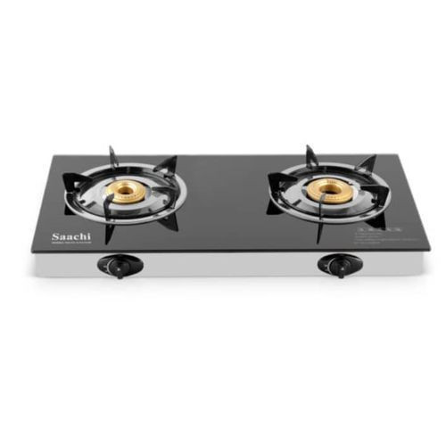 Double Burner Gas Stove - Black