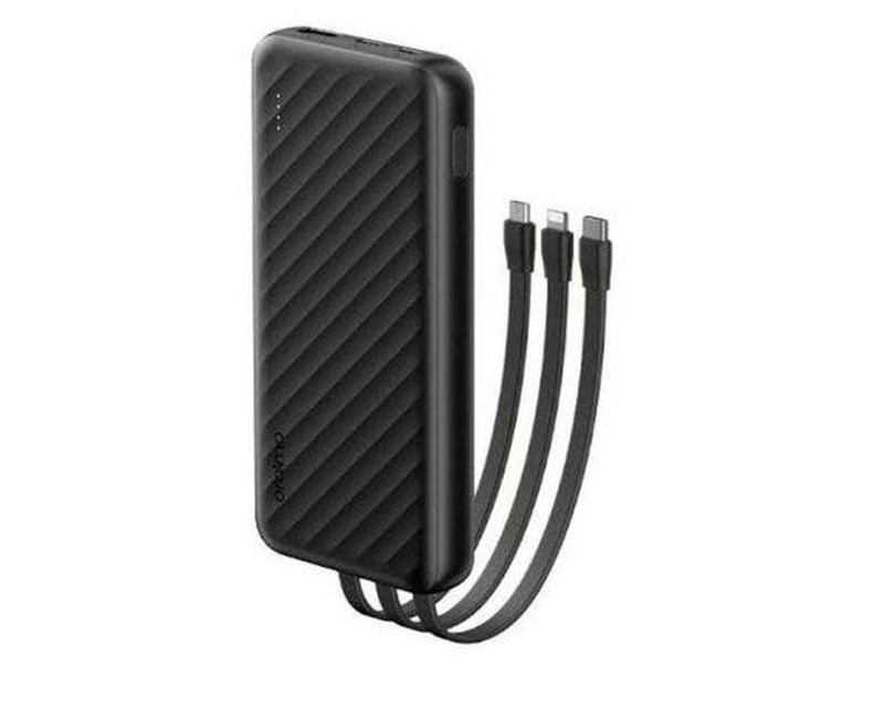 Fast Charging Power Bank For Charging 3 Devices At Once 10000mAh-Black/White
