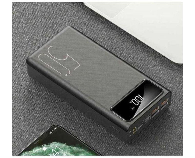Fast Charging Power Bank For Charging 4 Devices At Once 50000mAh - Black/White