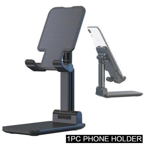 Anti Slip Portable Smart Phone And Tablet Holder-Black