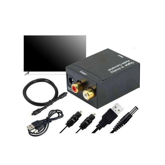 Audio Converter From Optical To Aux Digital 2 Analogue- Black