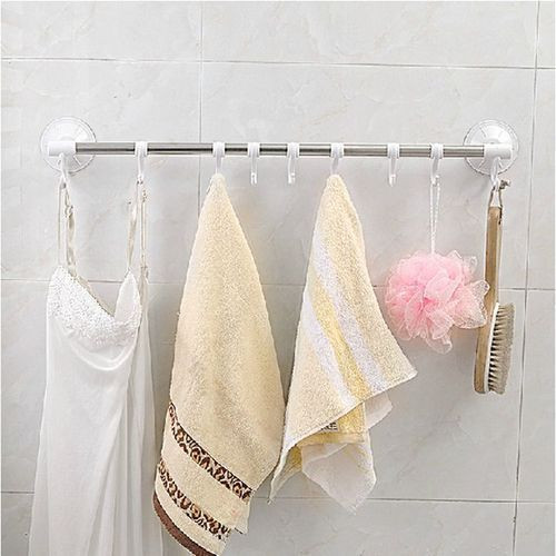 Wall Attachable Hooks For Storage And Organization - White