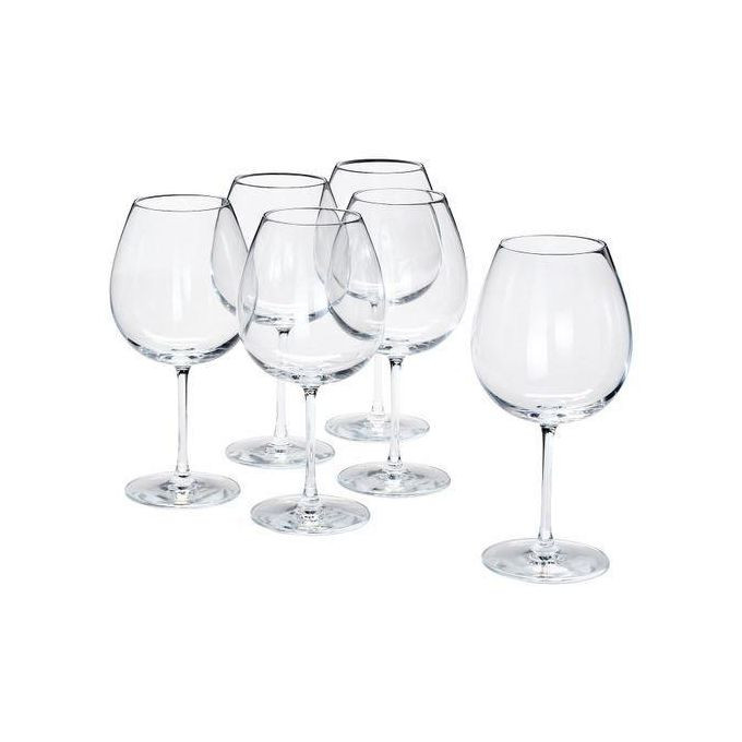 6 Pieces Of Big Wine Glasses - Colorless