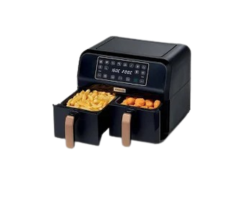 KENWOOD AIR FRYER 4x2 Liters 8.0L XXXL CAPACITY Dual Air Fryer 8 Preset Programs HFP70.000BK