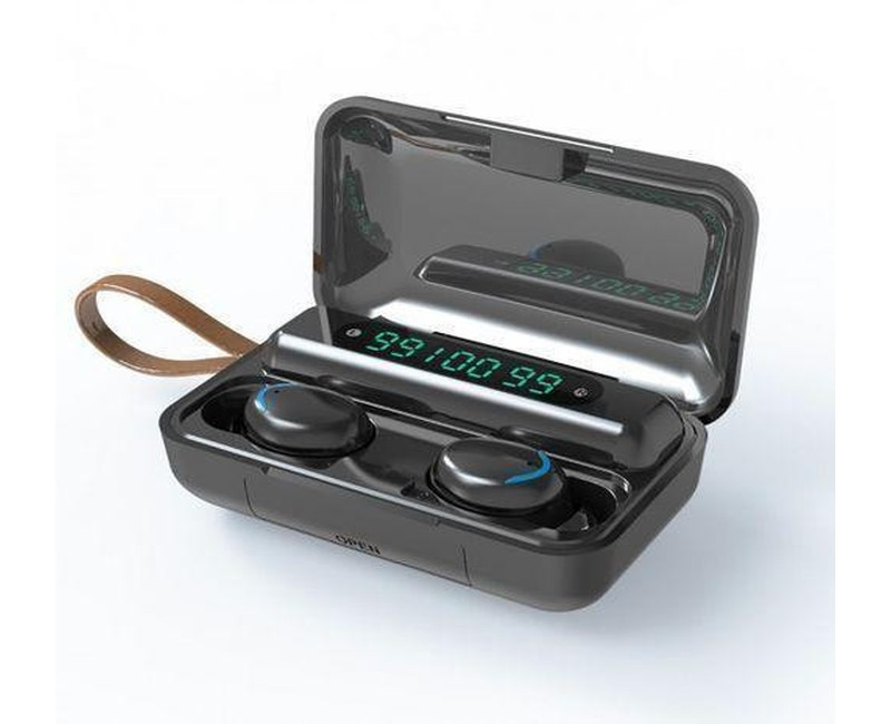 TWS Bluetooth 5.1 Earphone Earbuds 2000mAh Power - Black