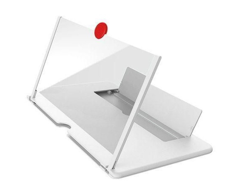 Mobile Phone Screen Magnifier, Amplifier with Holder Stand, White.