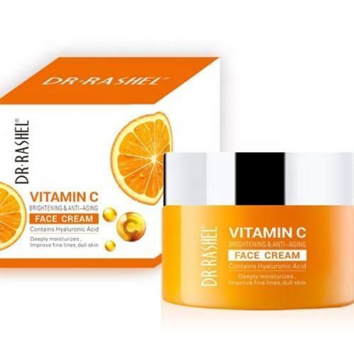 DR Rashel Vitamin C Face Cream - Hyaluronic Acid , Anti Aging and Collagen Moisturizing Strawberry Mask 50g
