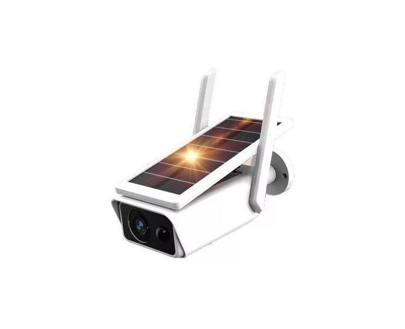 WiFi Solar Powered Net Camera - Outdoor Security Surveillance-White