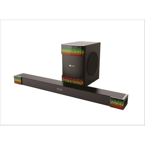 high tech multmedia sound bar suber bass surround speaker with very clear sound-black