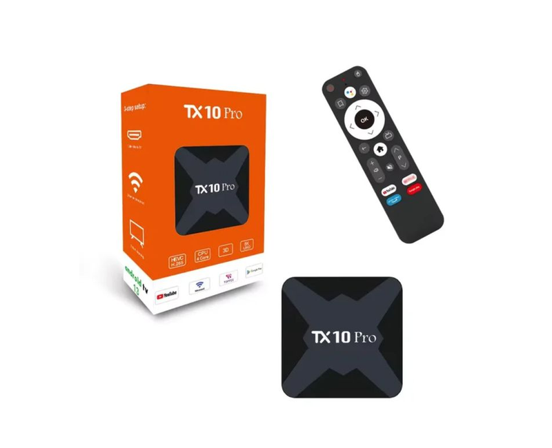 TX10Pro Android 13 TV Box - 4K- 128GB Internal Storage With Bluetooth - Black