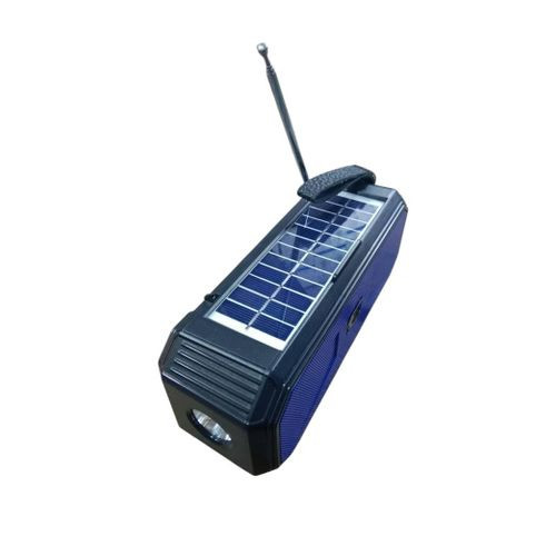 Bluetooth Wireless Speaker With Solar Panel And Torch-Black/Blue